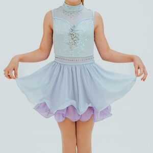 Sparkling Kids Dance Costume - Blue and Purple
